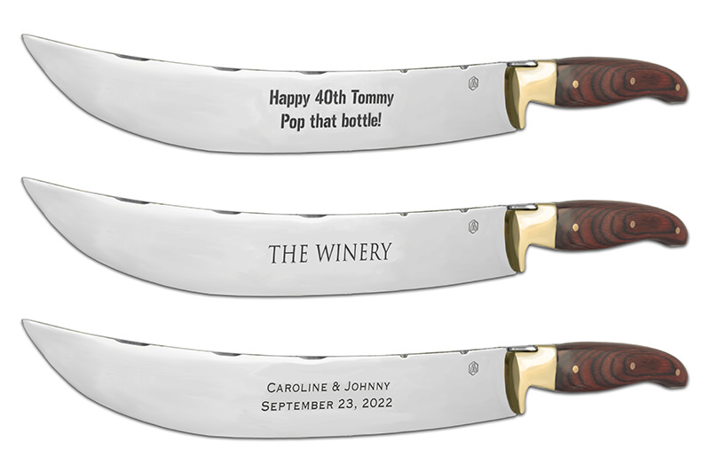 champagne saber laguiole la roque engraved