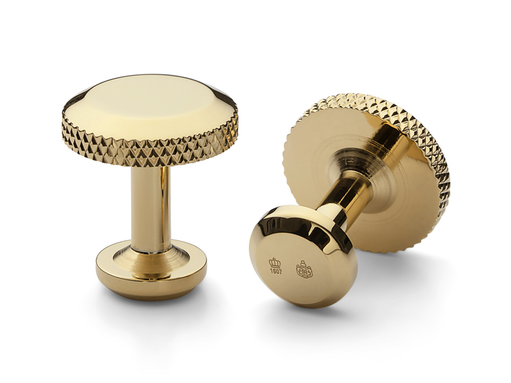 Engraved Cufflinks Skultuna 1607 Icon Model 8 Gold Platedproduct zoom image #1