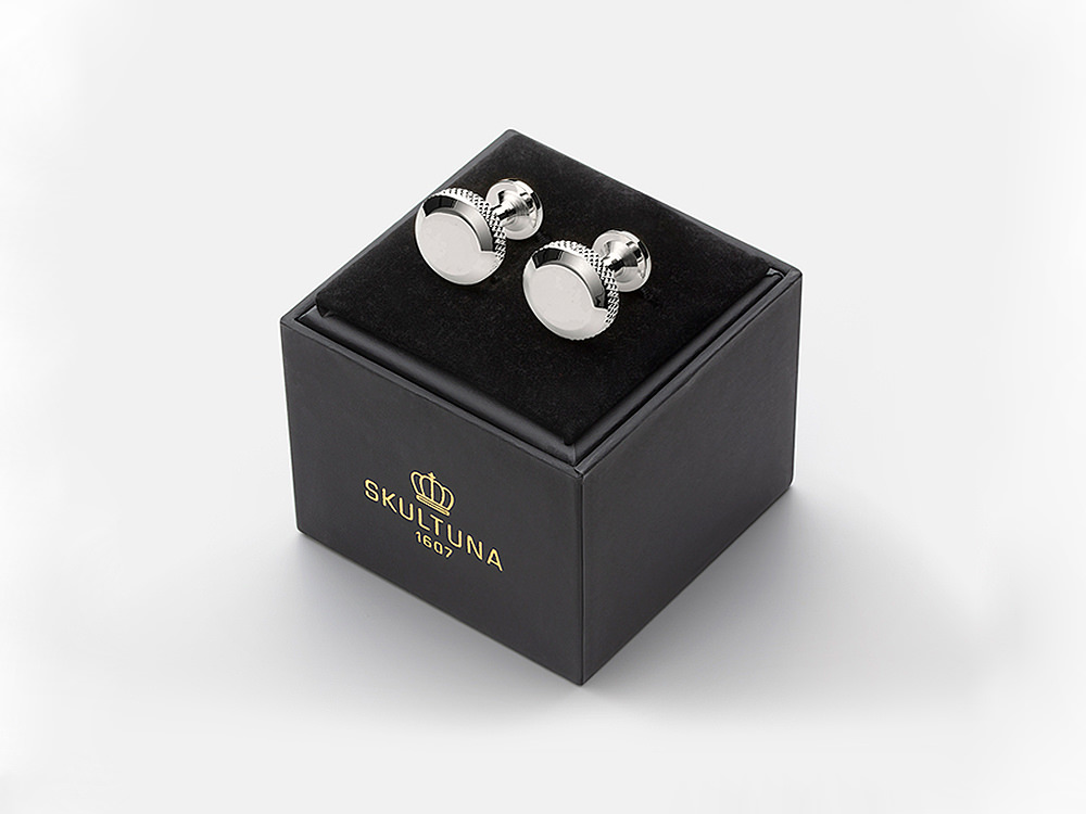 Engraved Cufflinks Skultuna 1607 Icon Model 8 Steelproduct zoom image #2