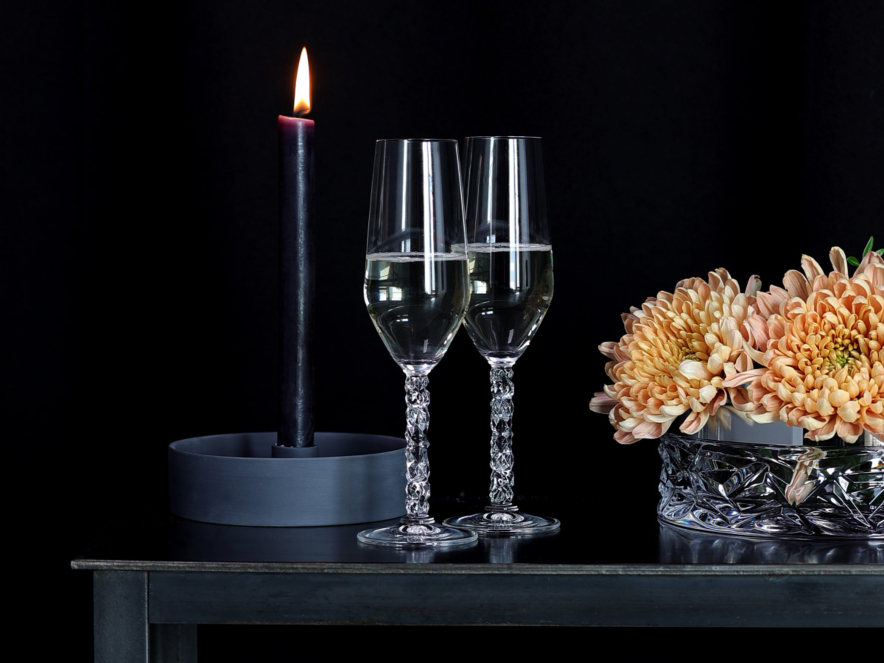 Champagne Glasses Orrefors Carat Engraved Set of 2product image #2