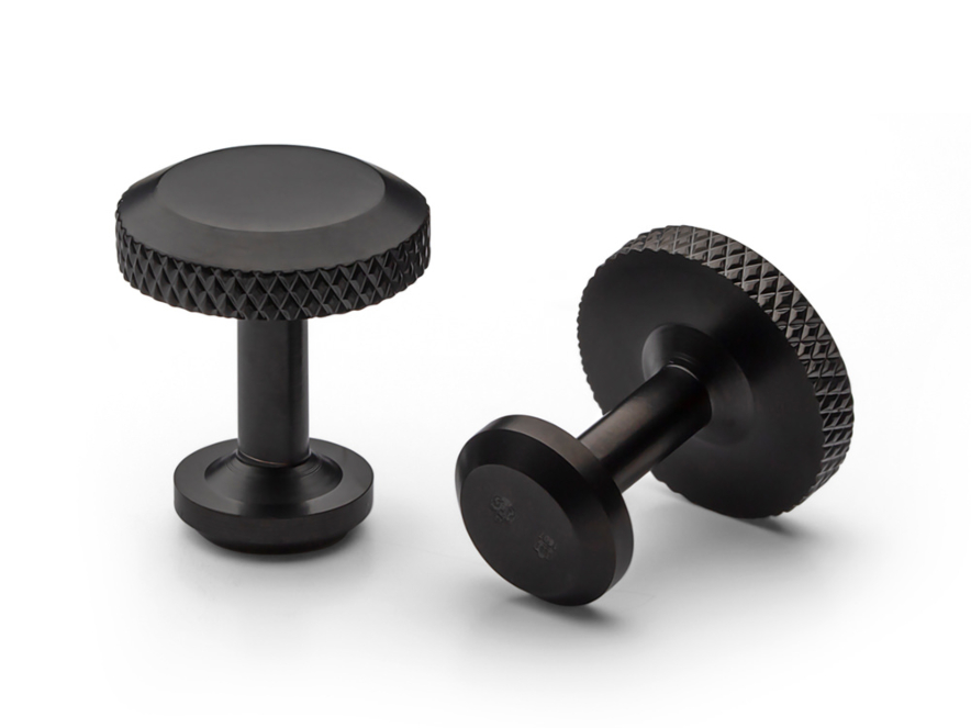 Engraved Cufflinks Skultuna 1607 Icon Model 8 Titanium Blackproduct image #1