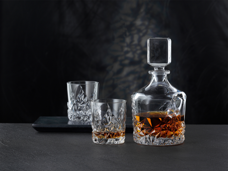Unique Whiskey Decanter Set Engraved Nachtmann Sculptureproduct image #4
