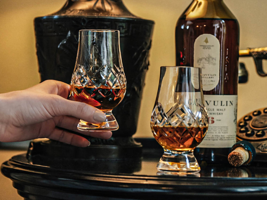 Whiskey Glasses Glencairn Cut Gift Set of 2 Engravedproduct image #5