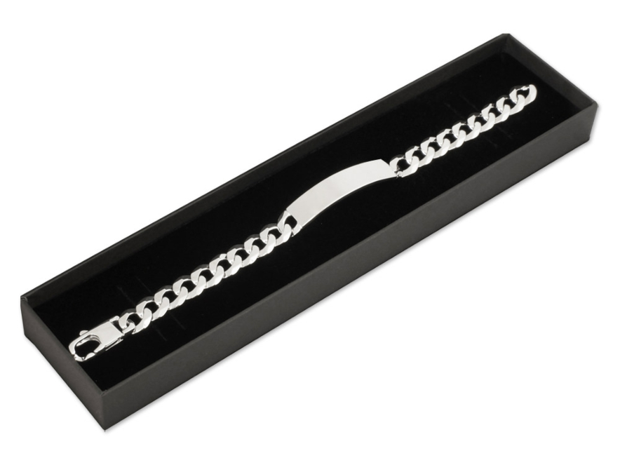 925 Sterling Silver Mens Bracelet Engraved RH Roarkproduct image #1