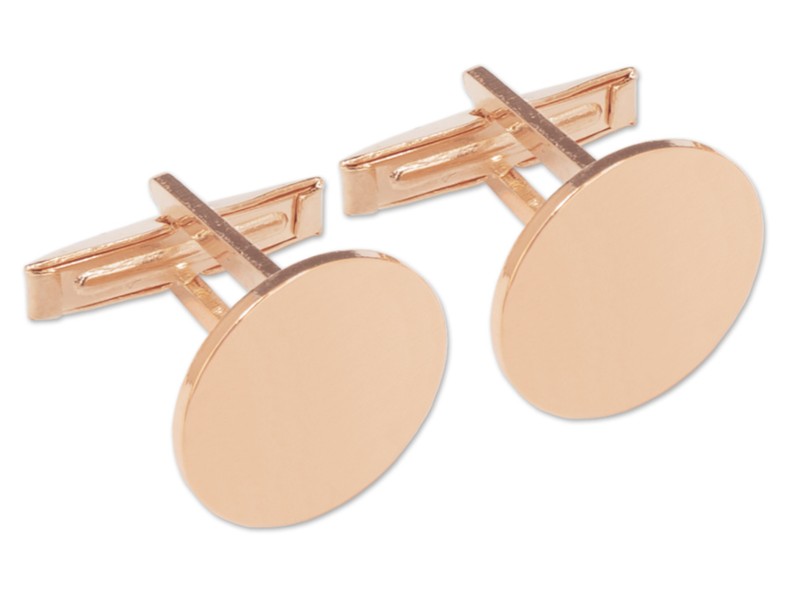 Vittorio Cufflinks Round Rose Gold Plated 925 Sterling Silverproduct image #1