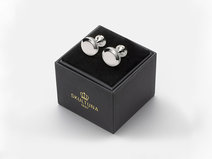 Engraved Cufflinks Skultuna 1607 Icon Model 8 Steelproduct image #2