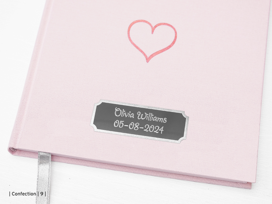Personalized Guest Book Baby Shower Girl Pink Heartproduct image #2
