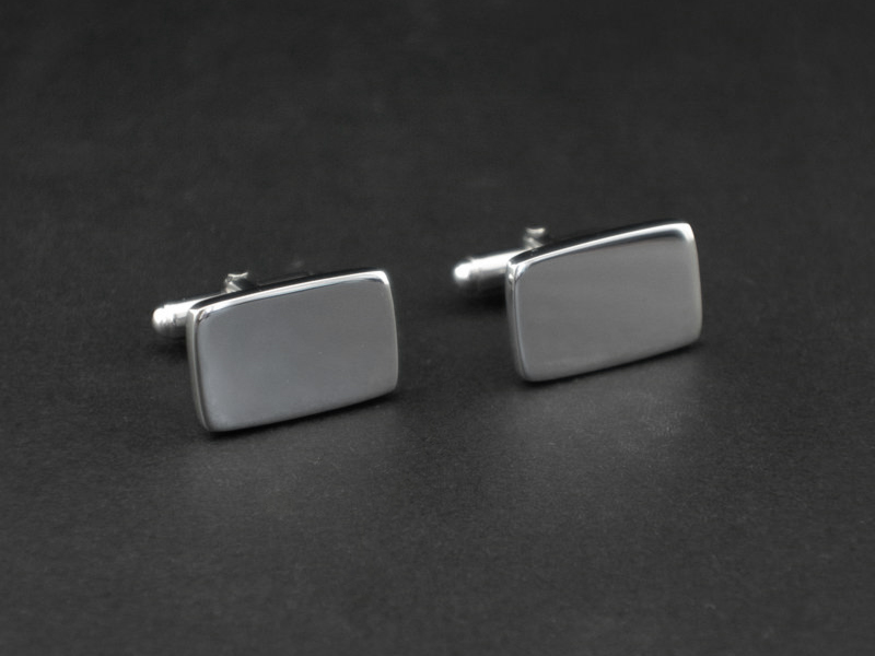 Engraved Cufflinks Milano 925 Sterling Silver Rectangleproduct image #1