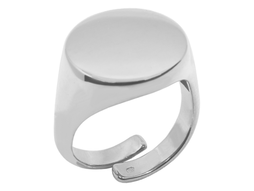 Vincenzo Signet Ring Men Adjustable 925 Sterling Silver WRHproduct image #1