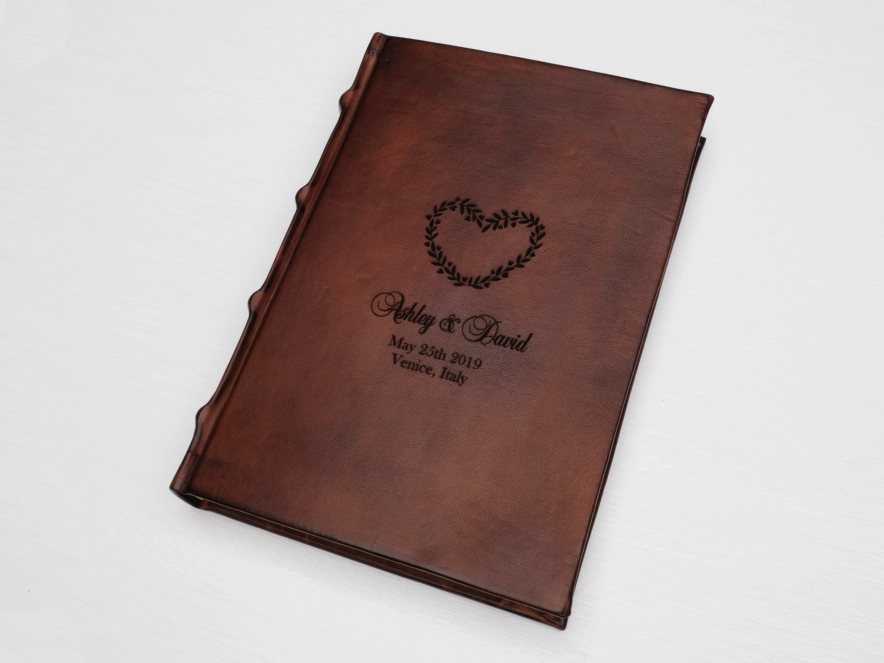 Leather Guest Book Antique Mediumproduct image #5