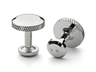 Engraved Cufflinks Skultuna 1607 Icon Model 8 Steelproduct thumbnail #1