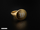 Lorenzo Signet Ring Men Adjustable Gold Plated 925 Sterling Silverproduct thumbnail #2