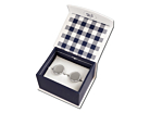 Engraved Cufflinks Ox & Bull 925 Sterling Silver Rope Border Roundproduct thumbnail #2