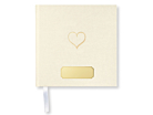 Custom Wedding Guest Book Off White Gold Heartproduct thumbnail #1