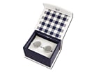 Engraved Cufflinks Ox & Bull 925 Sterling Silver Rope Border Roundproduct thumbnail #2
