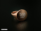 Vittorio Signet Ring Men Adjustable Rose Gold Plated 925 Sterling Silverproduct thumbnail #2