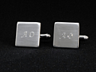Engraved Cufflinks Milano 925 Sterling Silver Squareproduct thumbnail #1