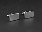 Engraved Cufflinks Milano 925 Sterling Silver Rectangleproduct thumbnail #1