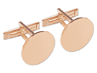 Vittorio Cufflinks Round Rose Gold Plated 925 Sterling Silverproduct thumbnail #1