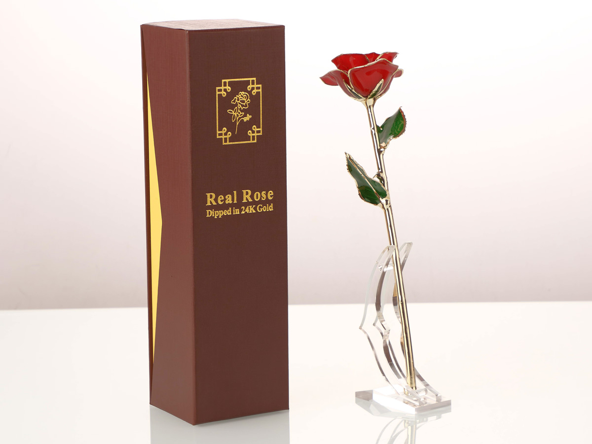 24K Gold Plated Rose Frejaproduct zoom image #5