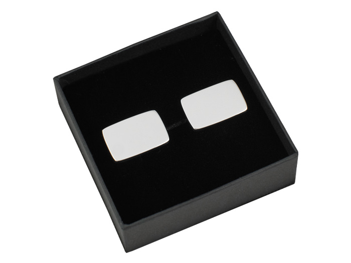Engraved Cufflinks Milano 925 Sterling Silver Rectangleproduct zoom image #3