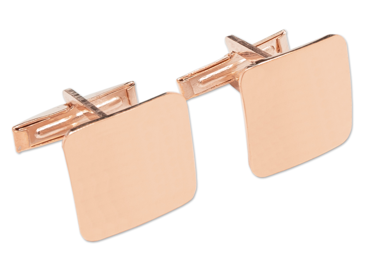 Vittorio Cufflinks Square Rose Gold Plated 925 Sterling Silverproduct zoom image #1