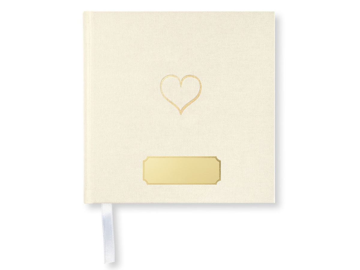 Personalized Guest Book Baby Shower Gold Heartproduct zoom image #1