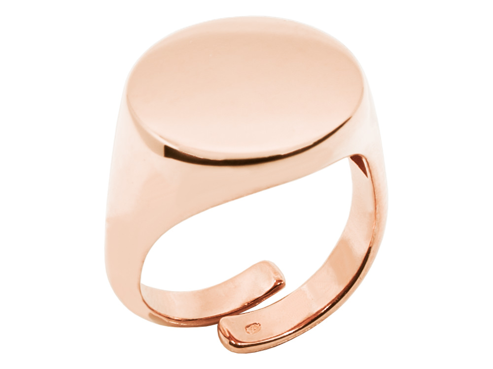 Vittorio Signet Ring Men Adjustable Rose Gold Plated 925 Sterling Silverproduct zoom image #1